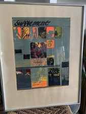 1970s Vintage Original Lino Modern Art Numbered And Signed In Original Frame