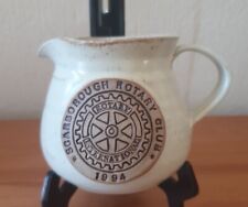 Mushroom Pottery Sutton Hull Creamer. Embossed With Scarborough Rotary Club 1994