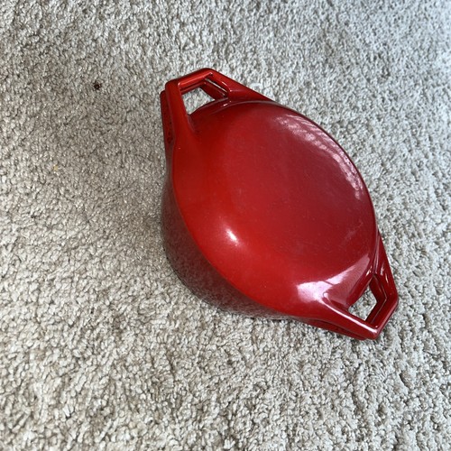 Red enamel casserole - red,