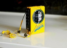 Yellow Sony Sports Walkman