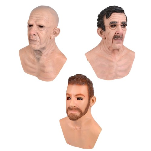 Realistic old man mask - mask, horror
