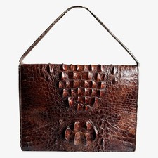 Vintage 1950s Brown Crocodile