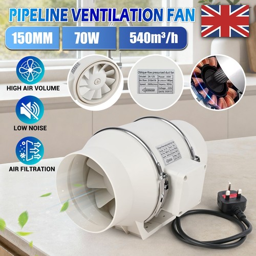 Inline duct fan 150mm mixed - fan, 6"
