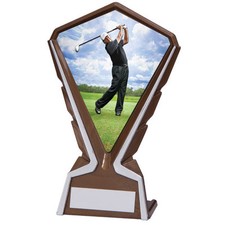 Phoenix Male Golfer Plastic Trophy Award 160mm FREE Engraving AT4238K