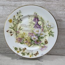 Country Diary Of An Edwardian Lady Wall Plate Caverswall China Month June