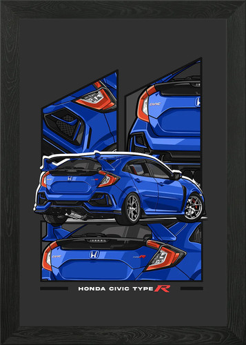 Honda civic type blue - civic,