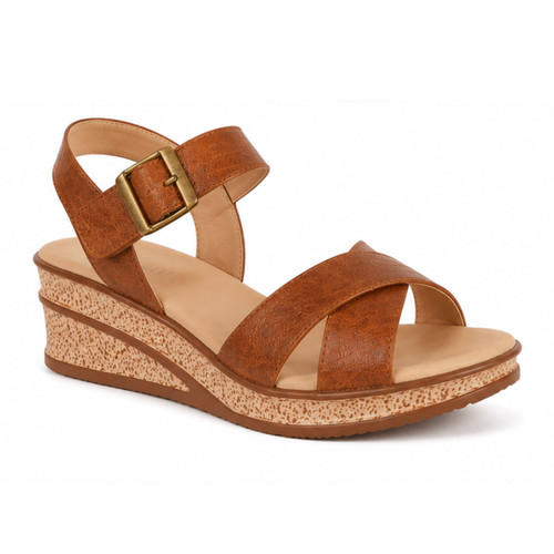Women cross strap - women's, wedge