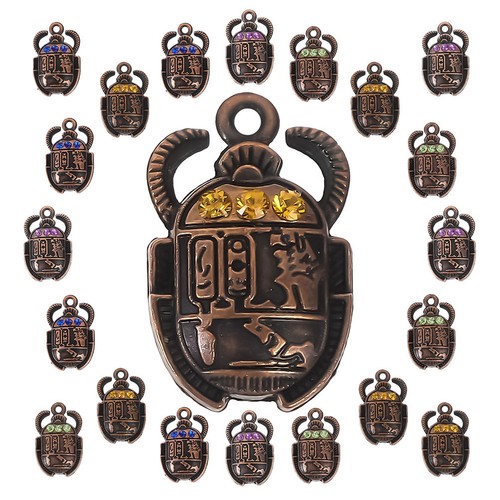 48pcs egyptian scarab - 48pcs, charms