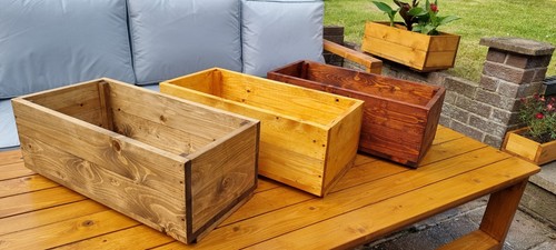 Handmade wooden planters - handmade,