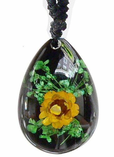 Real miniature rose - rose, necklace