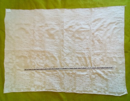 Cream jacquard floral check - cream,