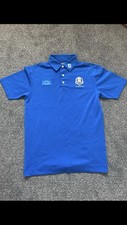 Footjoy Medium Cobalt Blue 2016 Ryder Cup Polo Shirt Hazeltine golf