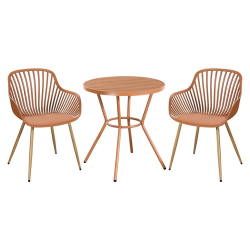Terracotta sunray round table - terracotta,