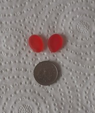 2 Large Orange Pieces Refurbished Seaham Sea Glasd