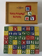 Vintage wooden blocks letter