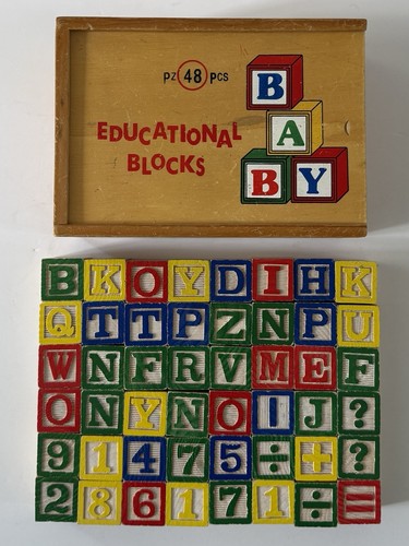 Vintage wooden blocks letter
