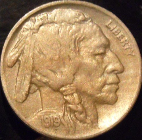 1919 buffalo nickel choice - nickel,