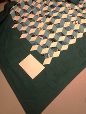 Quilted Bedspread - King/Queen size - heavy weight cotton - hand made