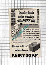 Olive Green Fairy Soap Advert   - 1948 SMALL Cutting