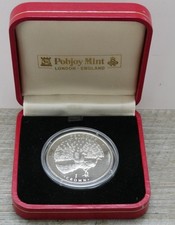1997 Gibraltar Peacock One Crown Coin Boxed BU UNC QEII Low Mintage Pobjoy Mint