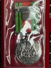 a full-size replica of British Defence Medal from World War II. 