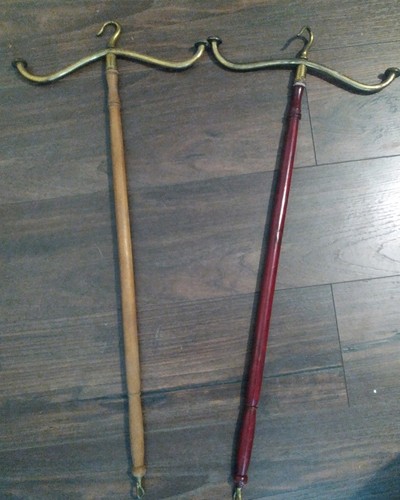 Unusual brass wooden - 2x,
