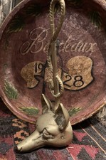 Vintage Brass Fox Door Stop