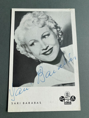 Sari barabas signed - (†2012),