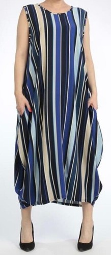 Plus size blue multi striped - plus,