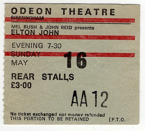 Elton john ticket - elton,