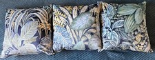 3 NEW/Homemade velvet  tropical style cushions (with 18" polyester pads)