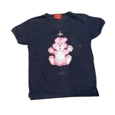 vintage 90s vivienne westwood bear shirt top black pink italy s corset