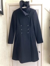 REISS BLACK COAT DOUBLE