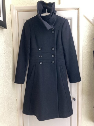 Reiss black coat double - black,