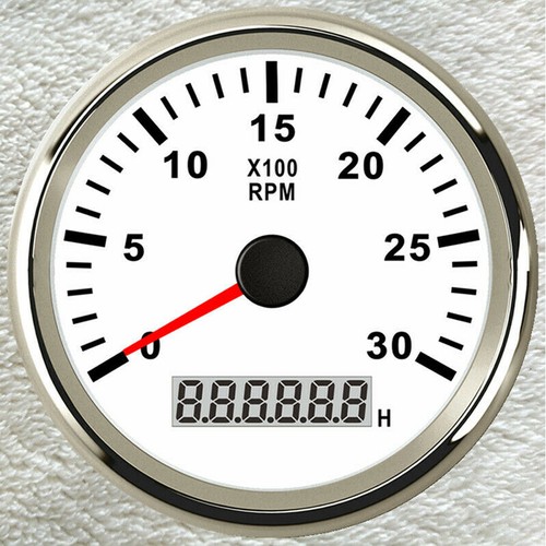 85mm white tachometer 3000rpm - 85mm,