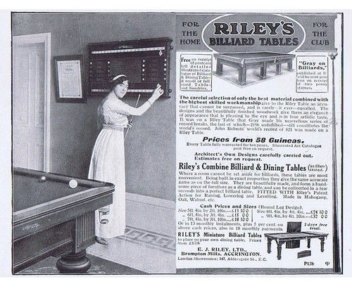 Riley billiard tables marking - billiard, (marking