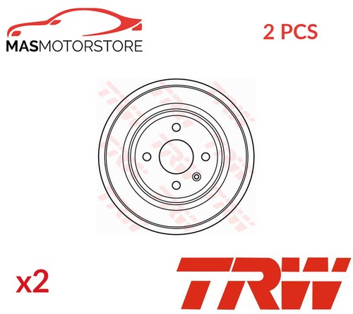 Brake drum pair set rear - drum, trw