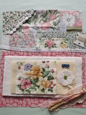Mindfulness Slow Stitch Needle Case Kit. Sew A Floral & Lace Raw Edge Patchwork