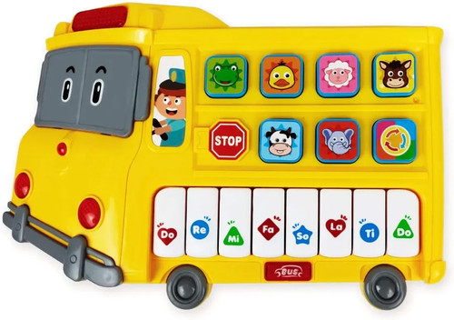 Musical school bus piano toy - musical,