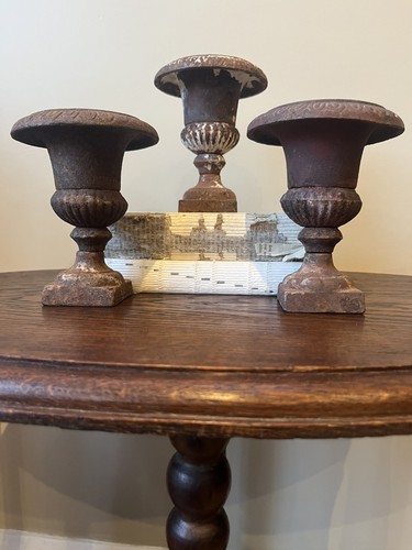 French cast iron urns - iron,