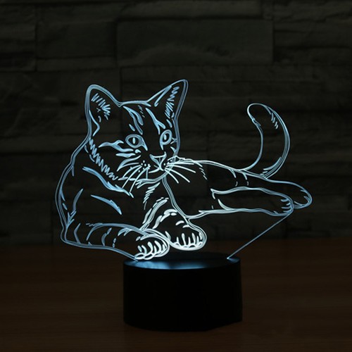 Cat night light led touch - night,
