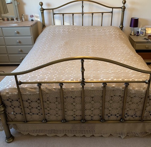 Hand crocheted king size - hand, ecru
