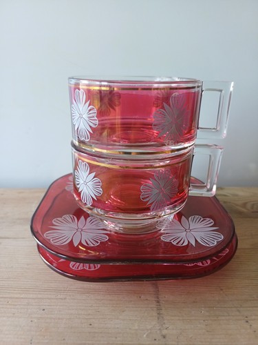 Vintage mcm italian pink - vintage, glass