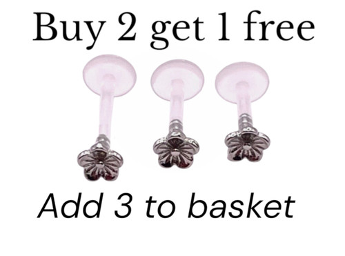 Plumeria flower labret - flower,