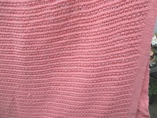 VINTAGE CELLULAR BLANKET PEACH