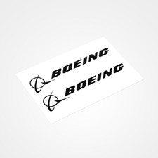 2x BOEING Vinyl Decal Stickers Car Window Bumper Laptop 747 Plane Jet Camper Van