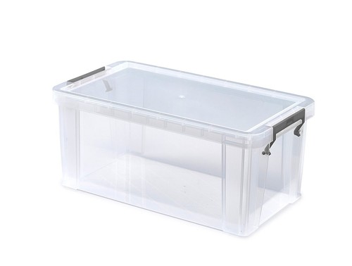 Clear plastic storage - storage, boxes