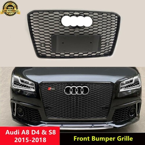 Black front grille mesh - front,