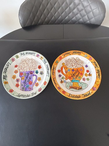 2xdecorative hand painted - hand,