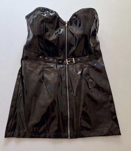 Black pvc dress womens - black, uk
